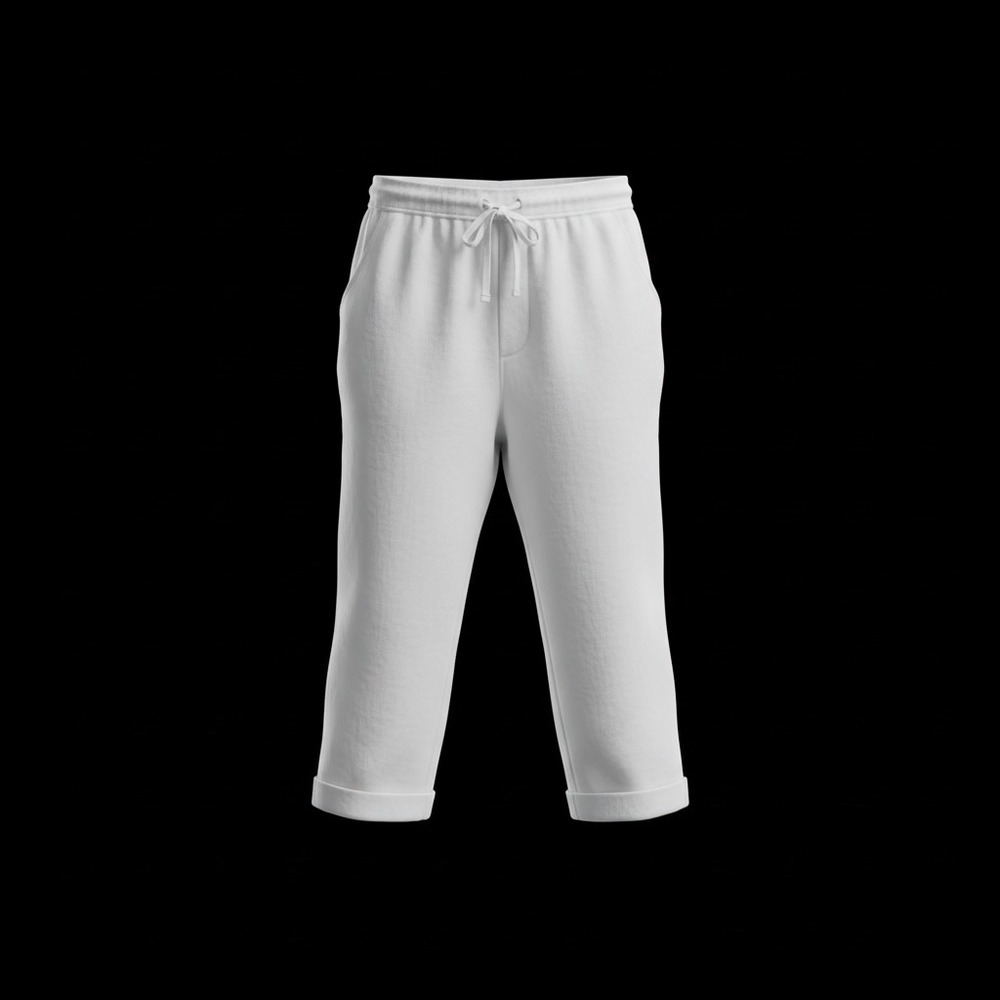 JM Collection White Linen Capri‎ Pants 12P